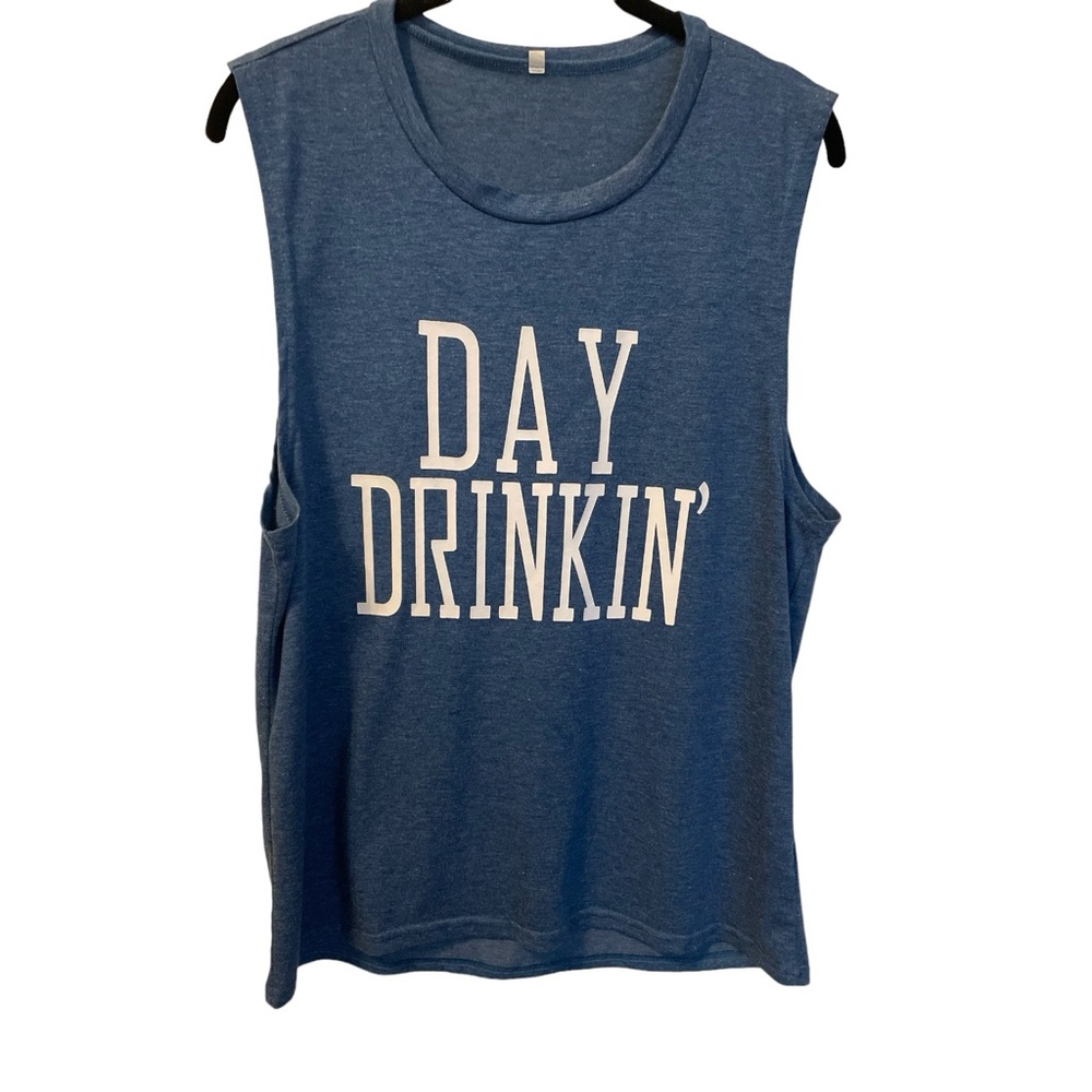 4/$20 💙 Ladies Tank "Day Drinkin" Size Medium 💙